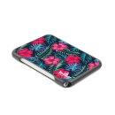 Kunststoff-Case mit rosa-weißem floralen Motiv,...