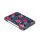 Kunststoff-Case mit rosa-weißem floralen Motiv, schwarzer Korpus, rechteckige Form, seitlich integriertes Fach für ein herausnehmbares weißes Röhrchen, Logo links oben aufgedruckt.