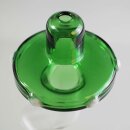 Grüner Carb Cap aus Glas mit kuppelförmiger Oberseite und zentralem Luftloch, geeignet für Dab Rigs