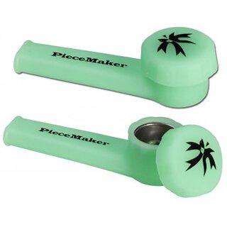 PieceMaker Karma Silikon-Handpfeife mit Kickloch Farbvariante Hellgrün