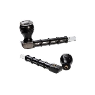 Holzpfeife 2-tlg. mit Glaskopf